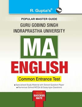 Paperback Ggsipu: MA English (CET) Exam Guide Book