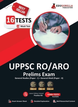Paperback UPPSC RO/ARO Prelims Exam 2023 (English Edition) - Review Officer/Assistant Review Officer - 16 Mock Tests (2200 Solved MCQs) with Free Access to Onli Book