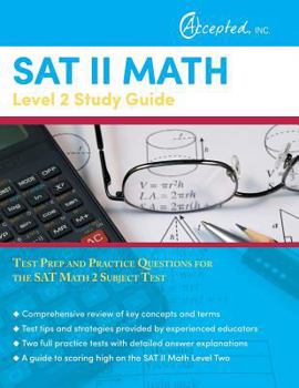 Paperback SAT II Math Level 2 Study Guide: Test Prep and Practice Questions for the SAT Math 2 Subject Test Book