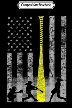 Composition Notebook: Yellow Softball Flag - Yellow Bat Flag  Journal/Notebook Blank Lined Ruled 6x9 100 Pages