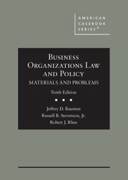 Hardcover Business Organizations Law and Policy: Materials and Problems (American Casebook Series) Book