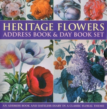 Hardcover Heritage Flower Address Book & Day Book Set Book