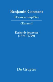 Hardcover Écrits de jeunesse (1774–1799) (Premiere Periode (1774-1799)) (French Edition) Book