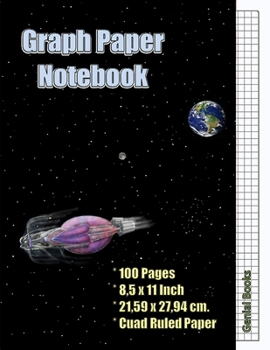 Paperback Graph Paper Notebook: (5), Quad Ruled, Grid Paper, 100 Pages (Large, 8.5 x 11) Book