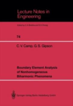 Paperback Boundary Element Analysis of Nonhomogeneous Biharmonic Phenomena Book