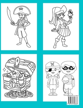 Paperback Pirate Coloring Book For Kids Book