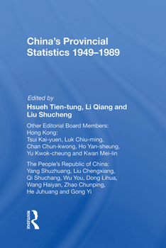 Hardcover China's Provincial Statistics, 1949-1989 Book