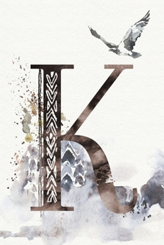 Monthly Planner with Monogram Letter K: Personalized Undated Calendar (Ethnic Design)