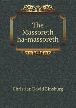 Paperback The Massoreth ha-massoreth Book