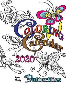 Paperback Coloring Calendar 2020 Butterflies Book