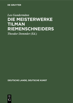 Hardcover Die Meisterwerke Tilman Riemenschneiders [German] Book