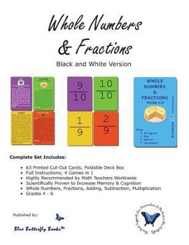 Paperback Whole Numbers & Fractions (Black/White Version) Book
