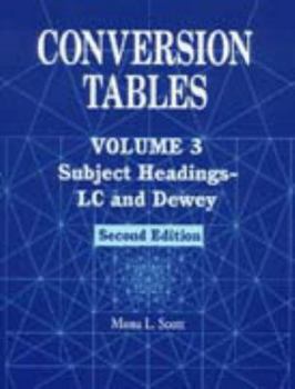 Paperback Conversion Tables: Volume 3 Subject HeadingsLC and Dewey Book