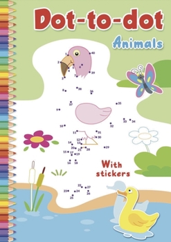 Paperback Dot-To-Dot Animals: With Stickers Book