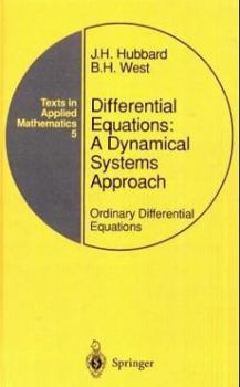 Hardcover Differential Equations: A Dynamical Systems Approach - Ordinary Differential Equations (Texts in Applied Mathematics , No 5) Book