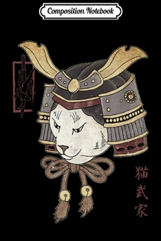 Paperback Composition Notebook: Traditional Hand Drawn Japanese Samurai Cat Tattoo Journal/Notebook Blank Lined Ruled 6x9 100 Pages Book