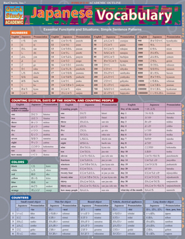 Misc. Japanese Vocabulary: Quickstudy Laminated Reference Guide Book