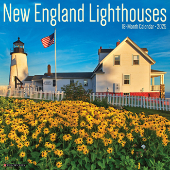 Calendar New England Lighthouses 2025 12 X 12 Wall Calendar Book