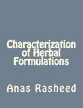 Paperback Characterization of Herbal Formulations Book