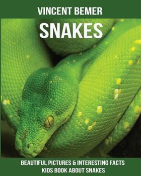Paperback Snakes: Beautiful Pictures & Interesting Facts Kids Book About Snakes Book