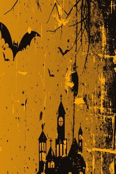 Paperback Cemetary notebook orange: Scary notebook with cemetary Book