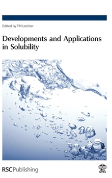 Hardcover Developments and Applications in Solubility Book