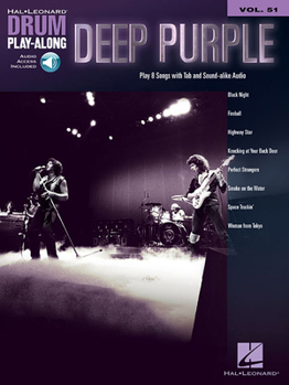 Paperback Deep Purple: Drum Play-Along Volume 51 Book