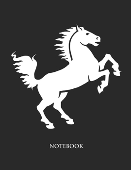 Paperback Horse Notebook: Half Picture Half Wide Ruled Notebook - Large (8.5 x 11 inches) - 110 Numbered Pages - White Softcover Book