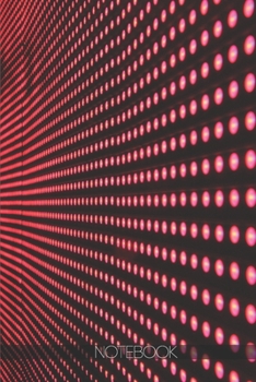 Paperback Notebook: Red dot pattern - abstract lights on surface [110 pages]: Red dot pattern - abstract lights on surface Book