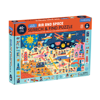 Air and Space Museum Search & Find Puzzle from Mudpuppy - Colorful Illustrations, Complete Puzzle to Find 40+ Hidden Images, Fun and Challenging for Kids Ages 4-7, Makes a Great Gift