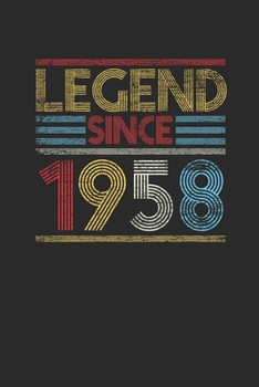 Legend Since 1958: Graph Paper Notebook (6" x 9" - 120 pages) ~ Birthday Themed Notebook for Daily Journal, Diary, and Gift