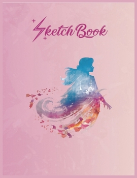 SketchBook: Disney Frozen 2 Anna Wind Empty Notebook SketchBook Floral Flower Arts Notebook for Girls Teens Kids Journal Blank UnLined 110 Pages of 8.5x11 for Drawing and Painting