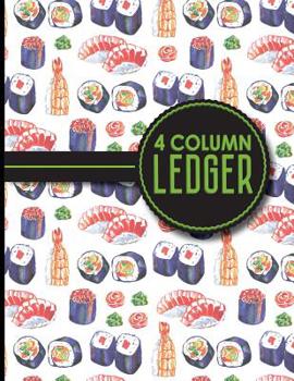 4 Column Ledger: Columnar Pad, Accounting Ledger Pad, Financial Ledger Book, 8.5" x 11", 100 pages