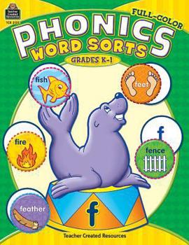 Paperback Full-Color Phonics Word Sorts: Grades K-1 Book