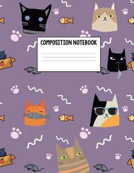 Paperback Cats Composition Notebook: Composition Notebook For Cats Lovers, 8.5" x 11" College Ruled Book