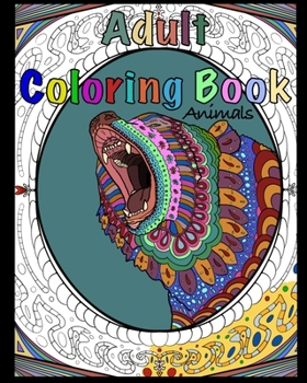 Paperback Adult Coloring Book: Animals [Large Print] Book