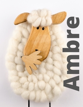 Ambre: Checkered Notebook with Name for Girls and Women, XL 8.5"x 11", 120 Pages, Paperback.