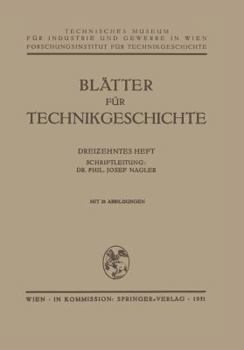 Paperback Blätter Für Technikgeschichte [German] Book