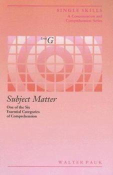 Paperback Subject Matter: Level G Book