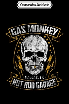 Composition Notebook: Gas Monkey Garage Skull Ribbon Distressed Poster  Journal/Notebook Blank Lined Ruled 6x9 100 Pages