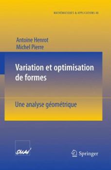 Paperback Variation Et Optimisation de Formes: Une Analyse Géométrique [French] Book