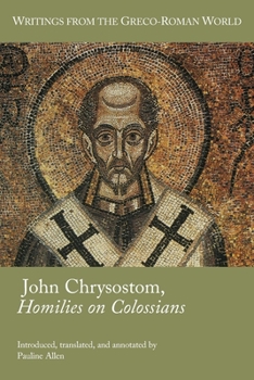 Paperback John Chrysostom, Homilies on Colossians Book