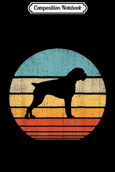Composition Notebook: Boxer Vintage Silhouette 60s 70s Retro Gifts Dog Lover Men  Journal/Notebook Blank Lined Ruled 6x9 100 Pages