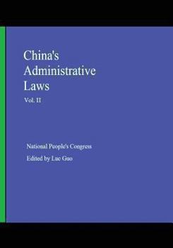 Paperback China's Administrative Laws (Vol. II) Book