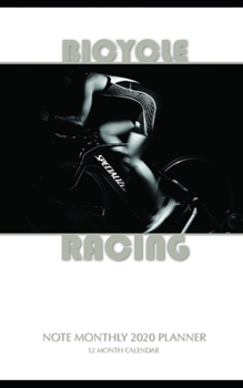 Paperback Bicycle Racing Note Monthly 2020 Planner 12 Month Calendar Book