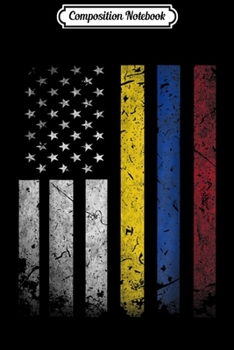 Composition Notebook: Colombia Flag Colombian America Flag Vintage  Journal/Notebook Blank Lined Ruled 6x9 100 Pages