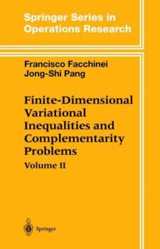 Hardcover Finite-Dimensional Variational Inequalities and Complementarity Problems Book