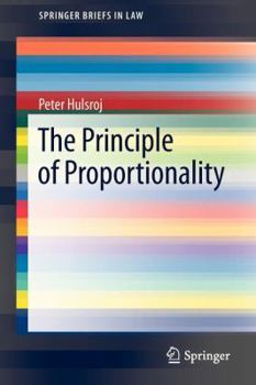 Paperback The Principle of Proportionality Book