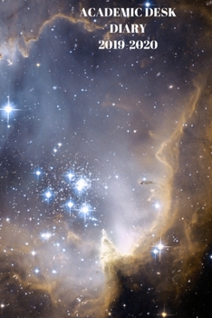 Paperback Academic Diary Week To View A5 Organiser Planner: Starts 1 August 2019 Until 31 July 2020. Star Sky Diary, Paperback With Soft Water Repelling Matte F Book