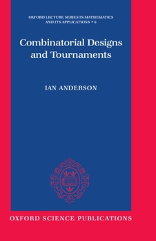 Hardcover Combinatorial Designs and Tournaments Book